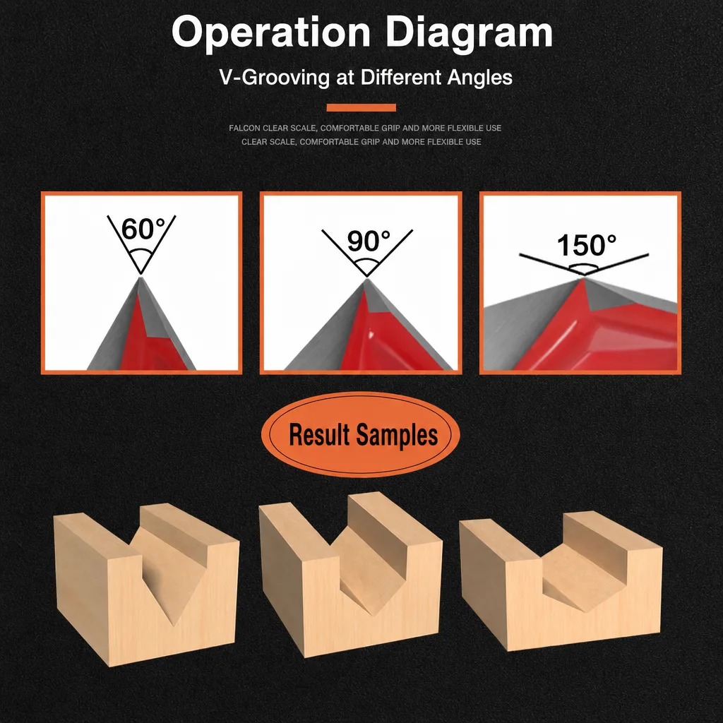 3D Computer Engraving V-Groove Router Bit 8 × 38 × 90° - product detail 7