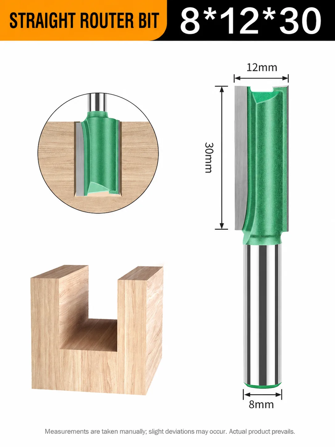 Double-Flute Straight Router Bit 8 × 12 × 30 - product view 5