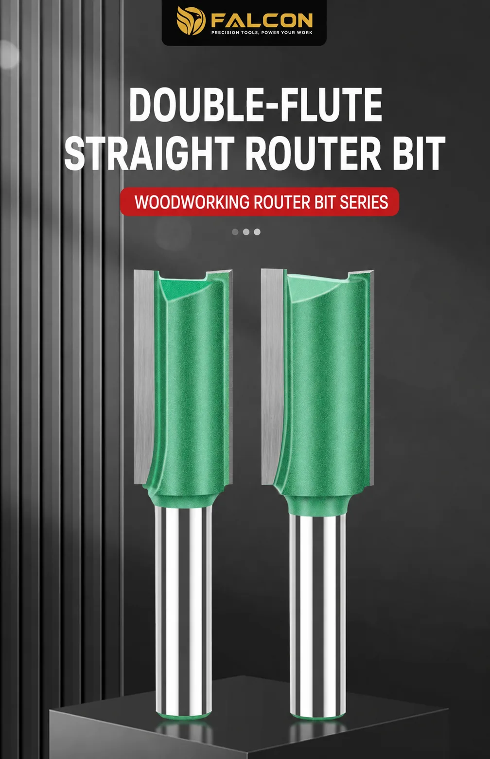 Double-Flute Straight Router Bit 8 × 12 × 30 - product detail 1