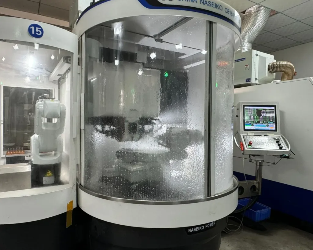 High-resolution view of precision tool grinding equipment