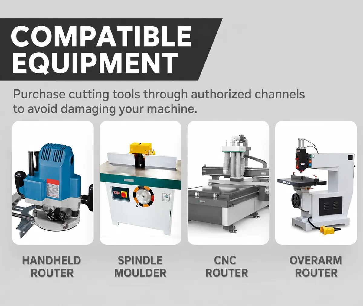 Compatible equipment for the 90 degree V-groove router bit