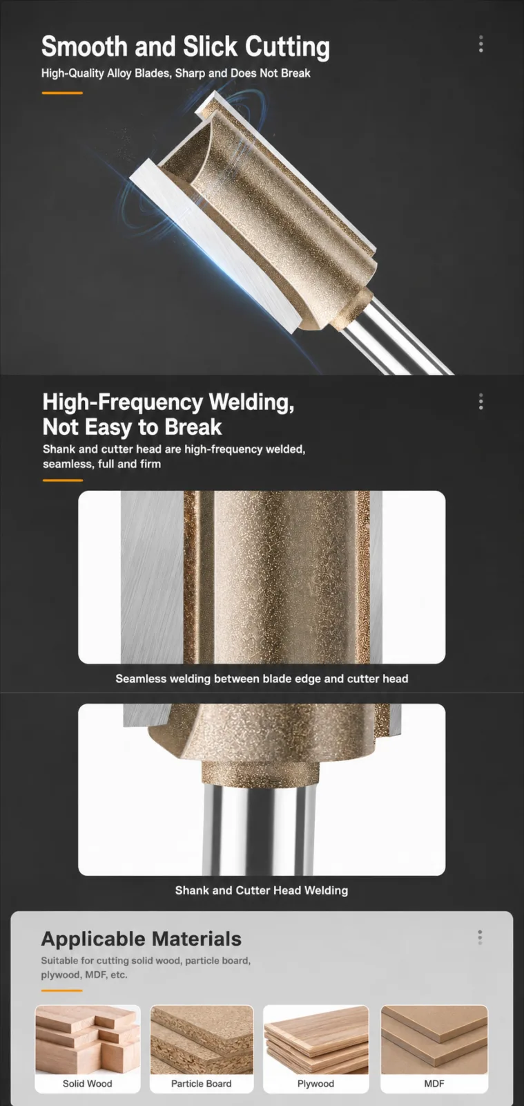 Professional Straight Router Bit 6 × 6 × 30 - product detail 13