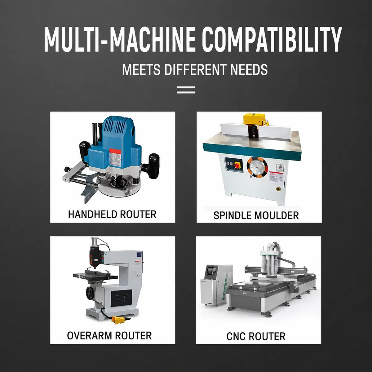 V-groove router bit compatible router machines