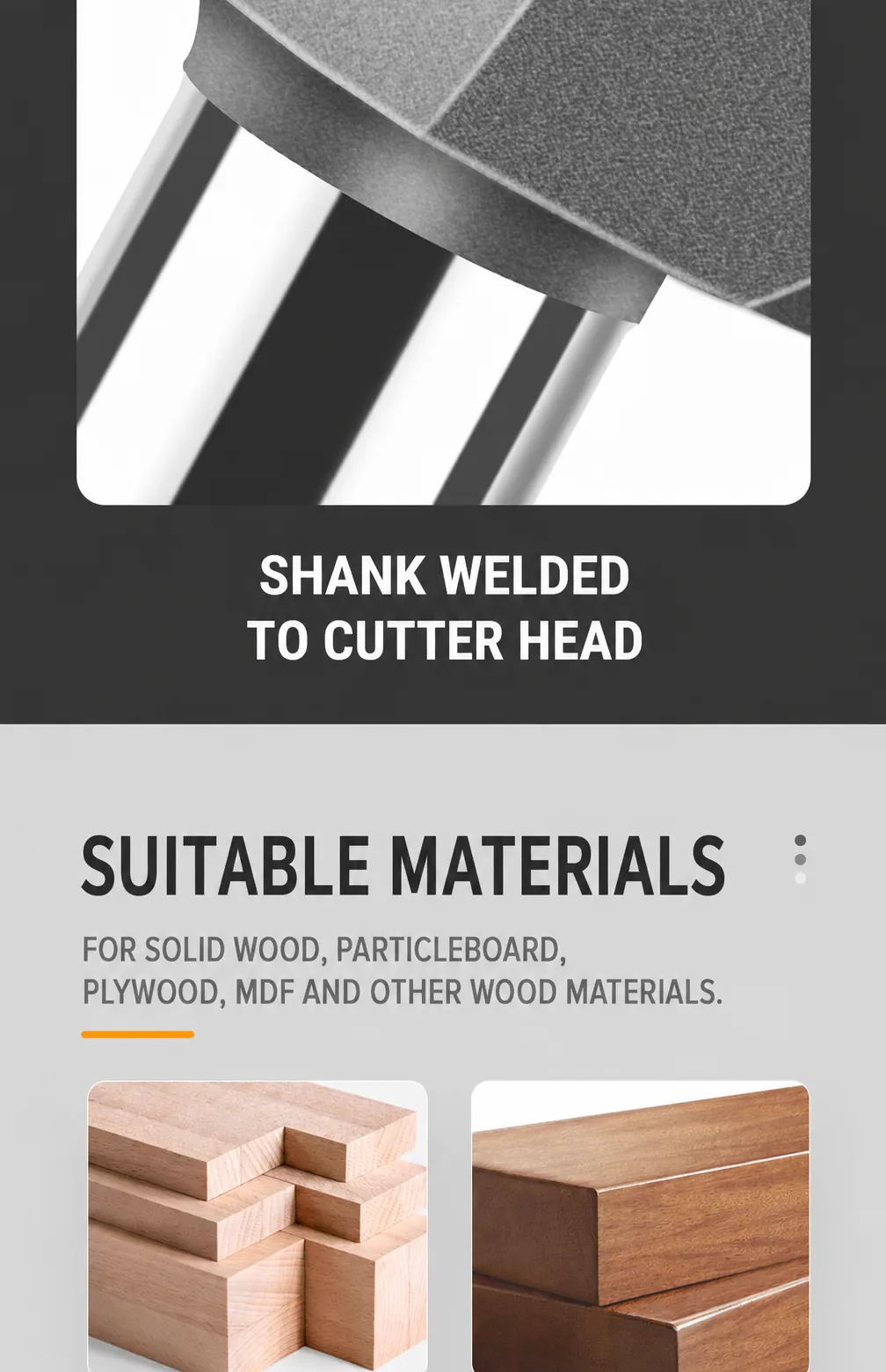 V-groove router bit suitable wood and panel materials