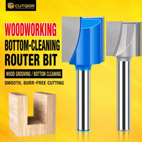 CUTQOR woodworking bottom-cleaning router bits