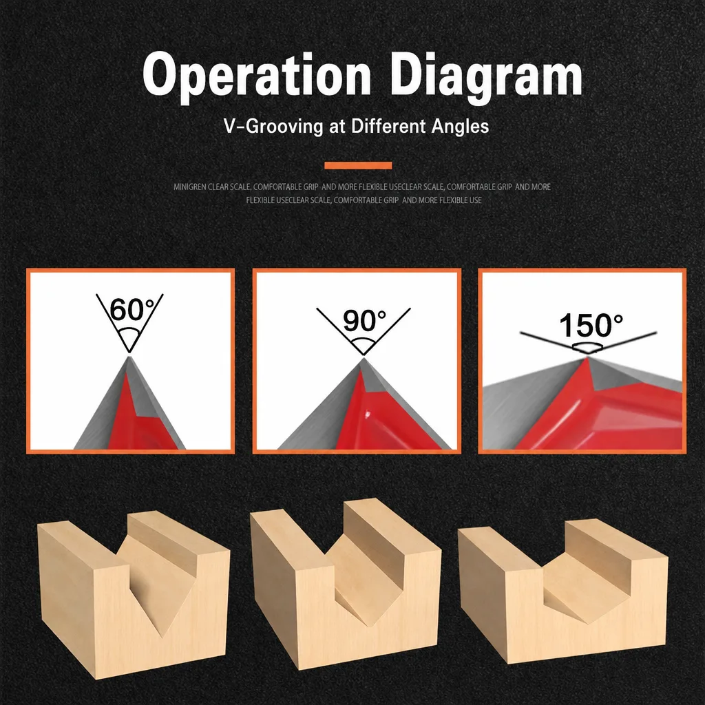 3D Computer Engraving V-Groove Router Bit 8 × 38 × 90° - product detail 5