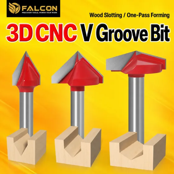 3D Computer Engraving V-Groove Router Bit 8 × 38 × 90°