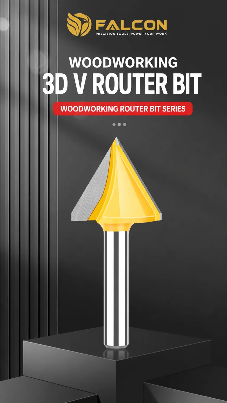 3D V-Groove Router Bit 6 × 13 × 90° - product detail 15