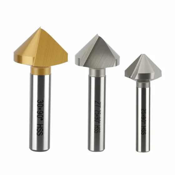 90° Cobalt-Titanium Chamfer Drills — translated original product image
