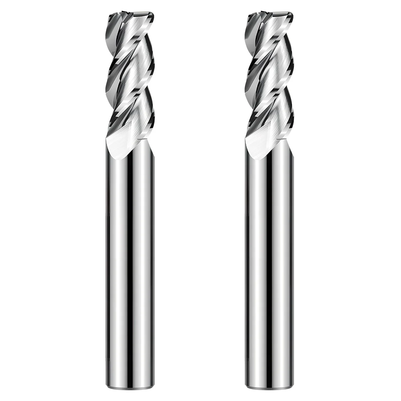55° Aluminum 3-Flute Corner Radius End Mills — translated original product image