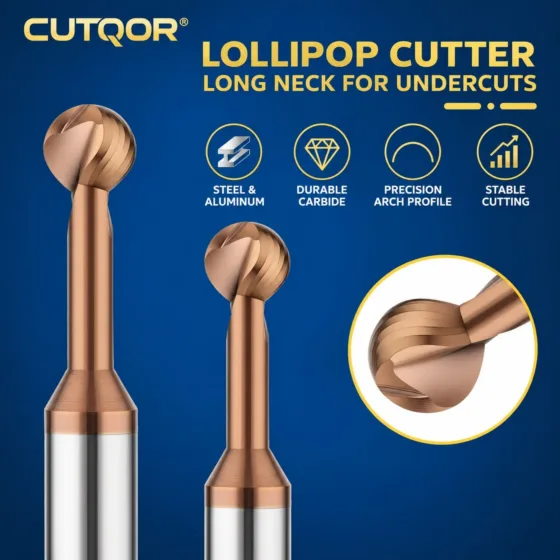 56° Carbide Lollipop Ball Nose Cutters — translated original product image