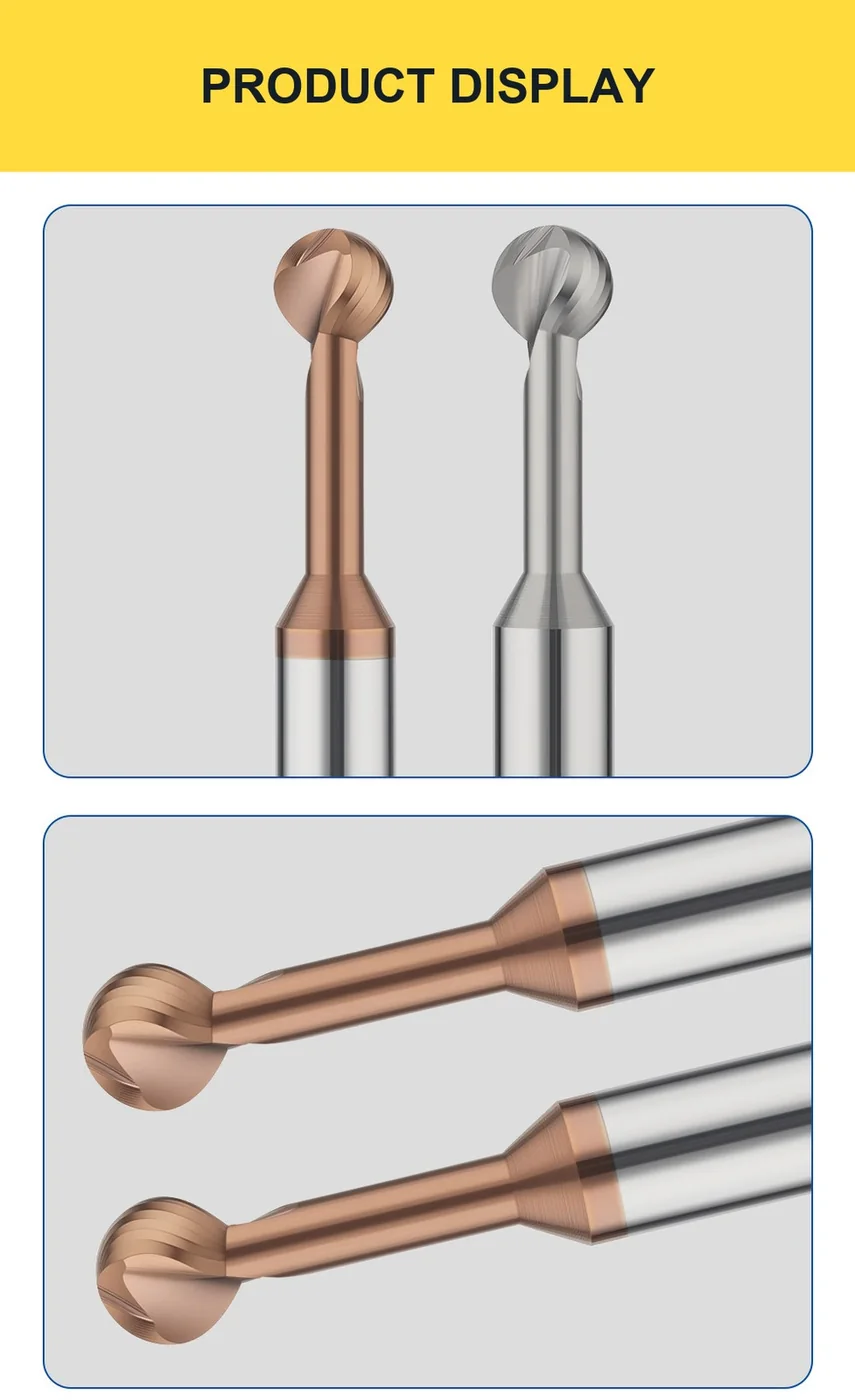 56° Carbide Lollipop Ball Nose Cutters — translated original product image