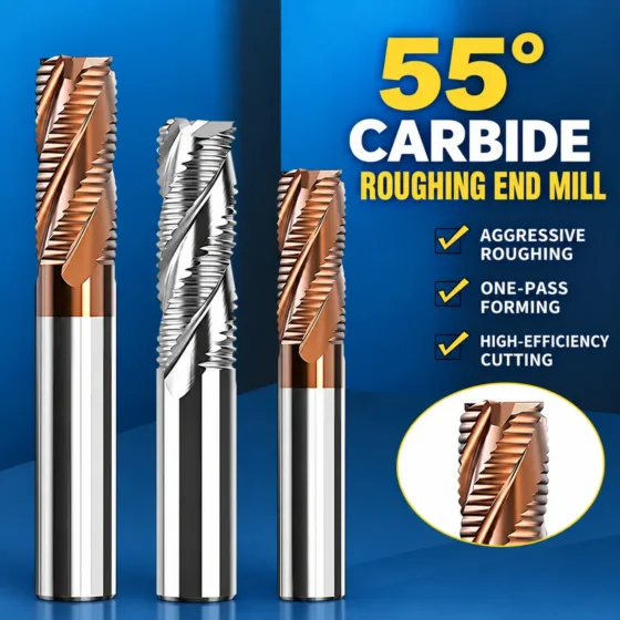 55° Carbide Roughing End Mills — translated original product image