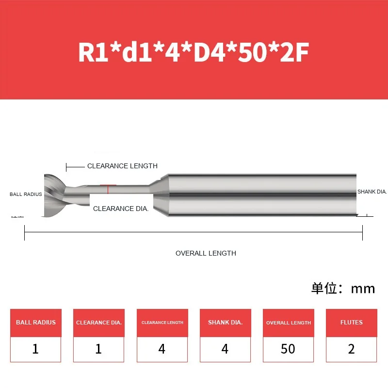 56° Carbide Lollipop Ball Nose Cutters — translated original product image