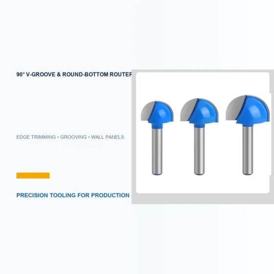 90° V-Groove Router Bit Set product image