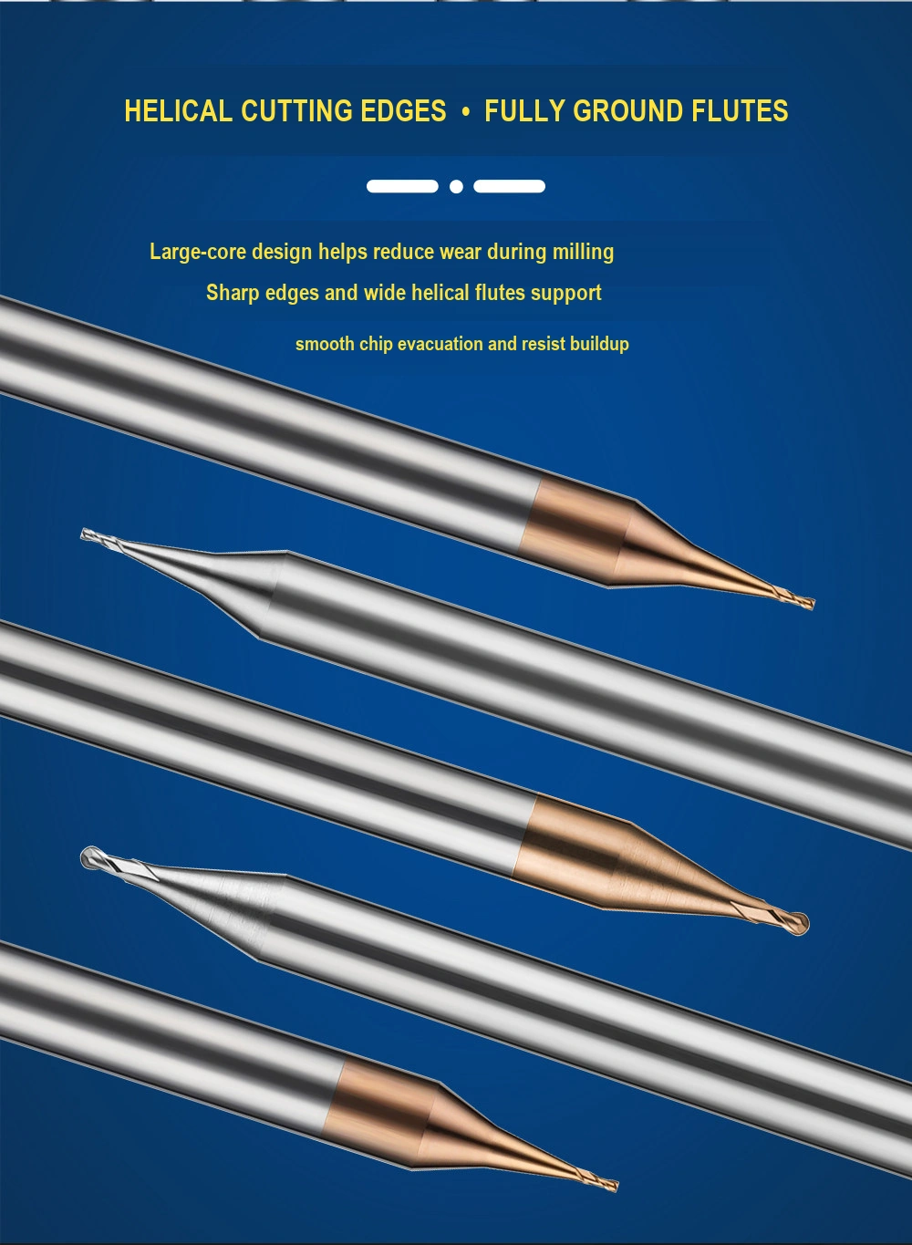 Micro-Diameter Carbide Flat & Ball Nose End Mills translated product image 10009