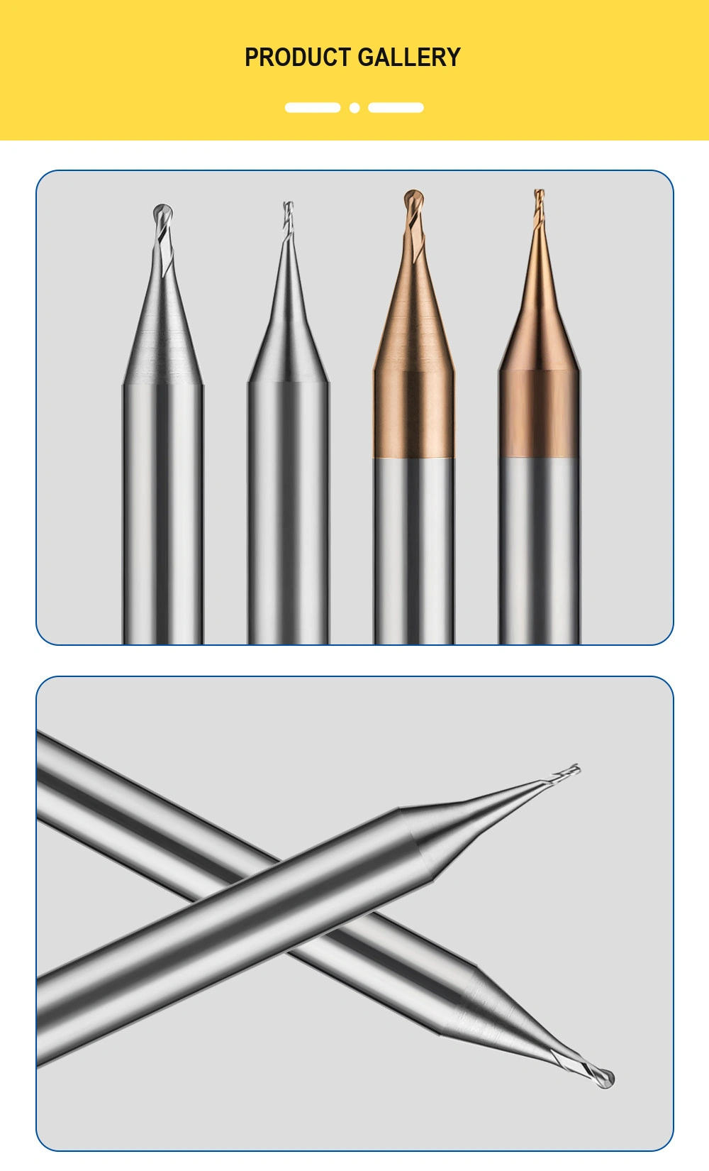 Micro-Diameter Carbide Flat & Ball Nose End Mills translated product image 10012