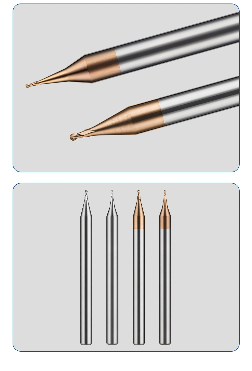 Micro-Diameter Carbide Flat & Ball Nose End Mills translated product image 10013